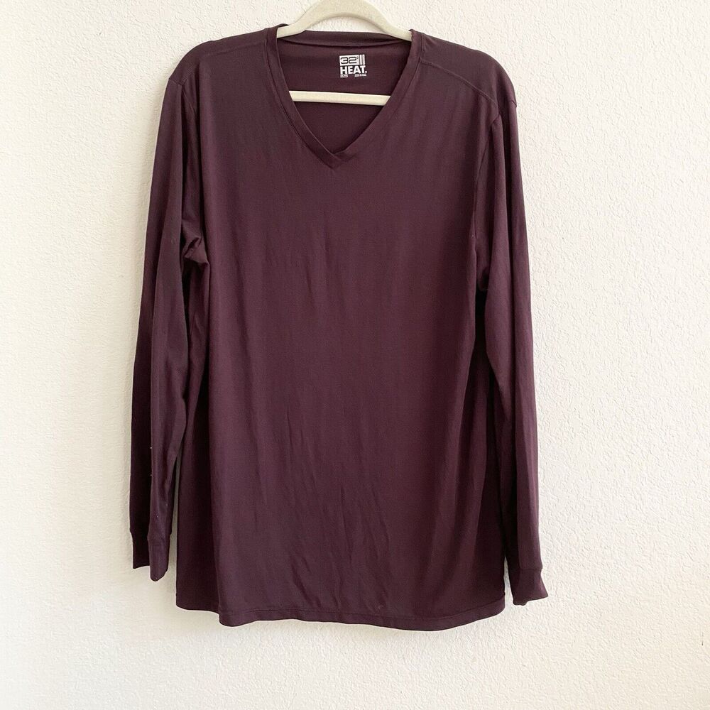 32‎ DEGREES Men's Activewear Base Layer Long Sleeve Tee Maroon Size XL